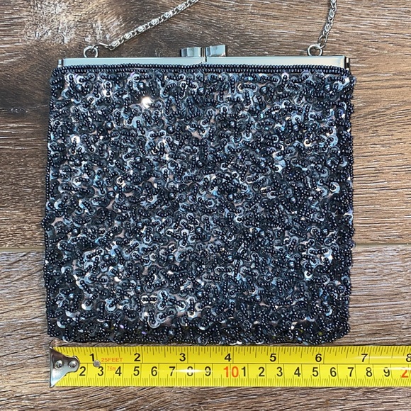 Cache Black Beaded and Sequin Evening Mini Bag 🖤LIKE NEW! - Picture 13 of 15